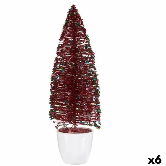 Christmas Tree Krist+ Red Plastic Christmas Tree 10 x 33 x 10 cm (6 Units) - Декорация и Осветление<<<Дом