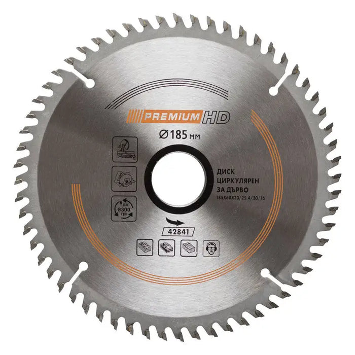 CIRCULAR DISC 185X30X60T PREMIUM - Дискове за циркуляри<<<Консумативи за електроинструменти<<<Инструменти и