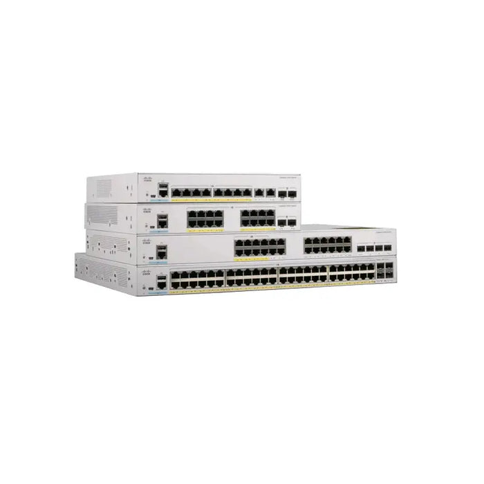 CISCO Catalyst 1000 48-Port Gigabit PoE+ PoE Budget 370W 4 x 1G SFP Uplinks LAN Base - Комутатор - PoE<<<Мрежи<<<Мрежи