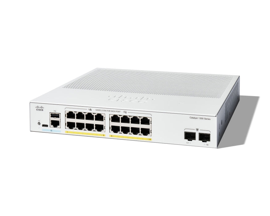 Cisco Catalyst 1300 16-port GE PoE 2x1G SFP - Switches<<<Cisco Enterprise and Service Providers - Borderless