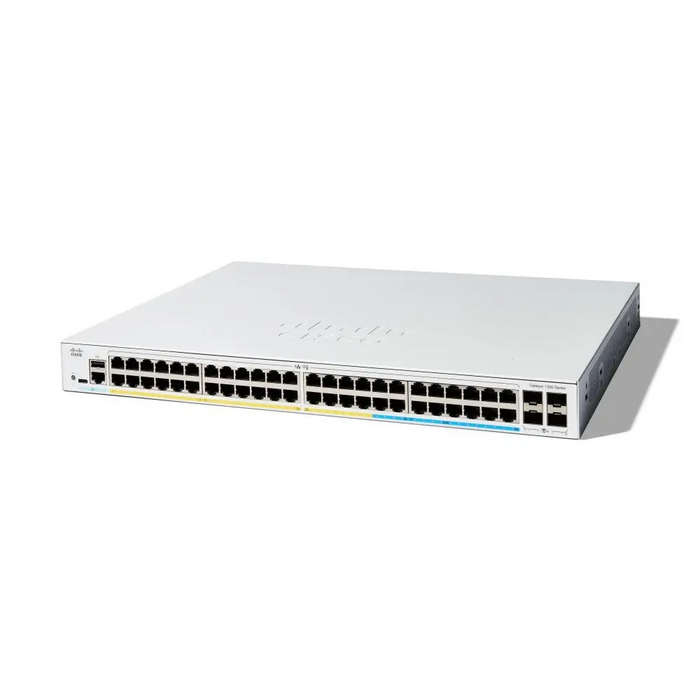 Cisco Catalyst 1300-48P-4X Managed Switch 48 Port GE PoE 4x10GE SFP+ Limited Lifetime Protection (C1300-48P-4X)