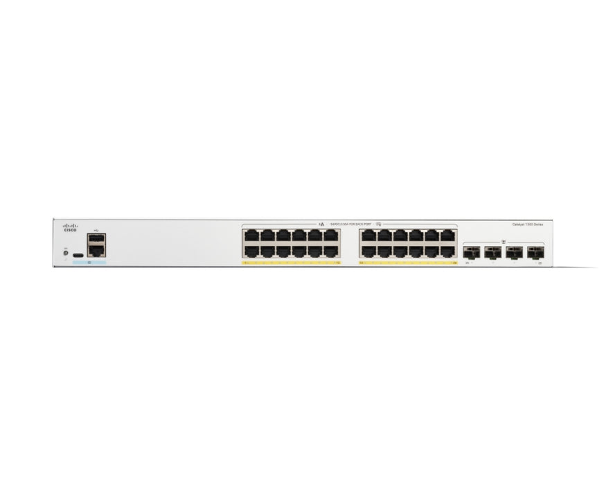 Cisco Catalyst 1300 24-port GE, Full PoE, 4x1G SFP