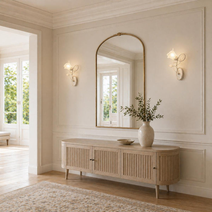 WALL APPLIQUE, CREAM/EFFECT, E14, 1X60W LAURA