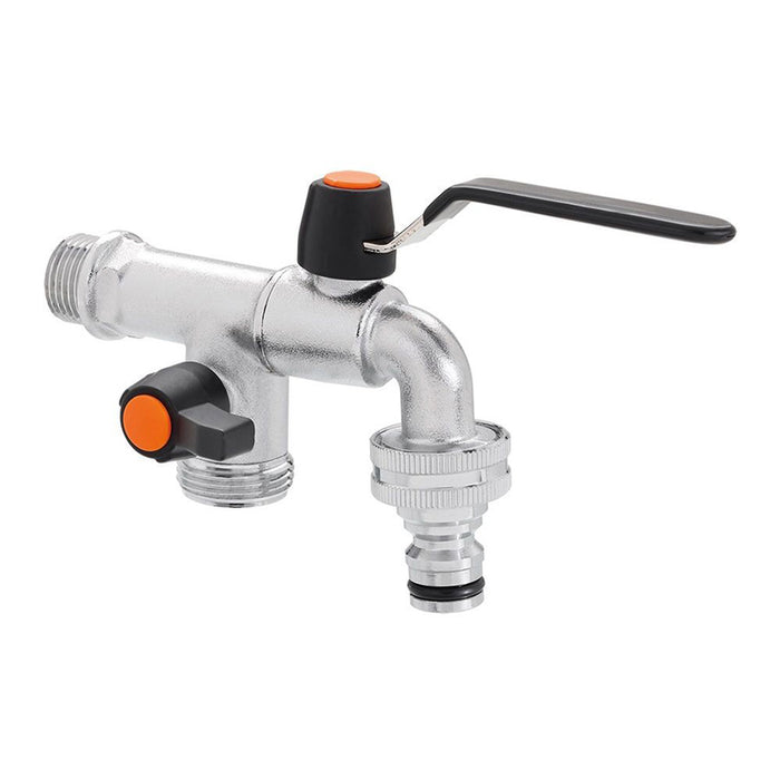 CLABER 9625 1/2" - 3/4" DOUBLE OUTLET FAUCET