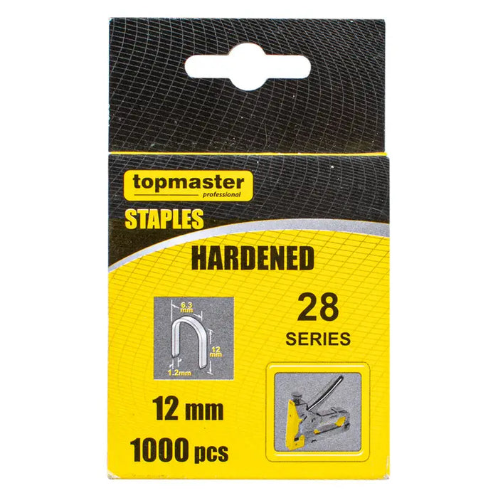 CLAMPS FOR TAKER TYPE 28 12X6.3 MM TOPMASTER 1000 PCS - Скоби и пирони за такери<<<Консумативи за