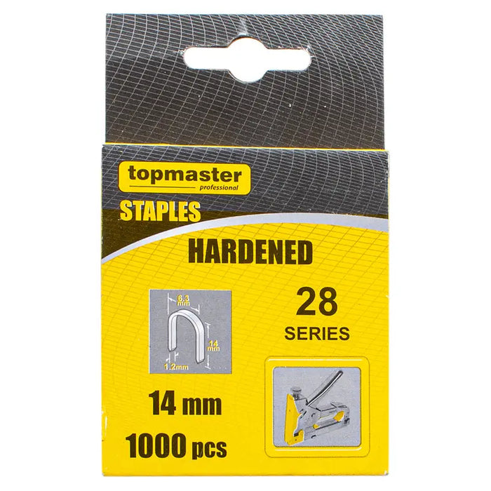 CLAMPS FOR TAKER TYPE 28 14X6.3 MM TOPMASTER 1000 PCS - Скоби и пирони за такери<<<Консумативи за
