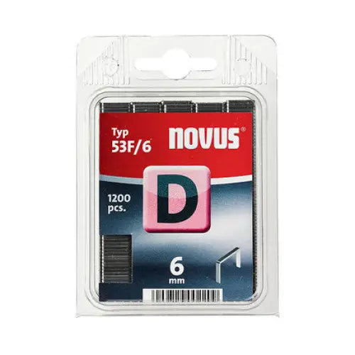 CLAMPS FOR TAKER TYPE D 53F 6 MM NOVUS 1200 PCS - Скоби и пирони за такери<<<Консумативи за