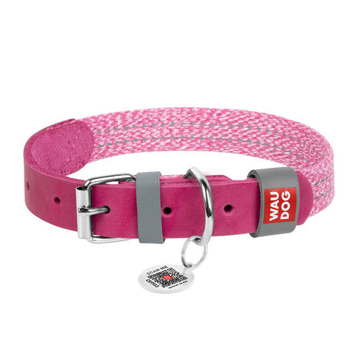 Classic Dog collar with QR code Waudog size L pink - Walking and transportation<<<Pets<<<InnproXML