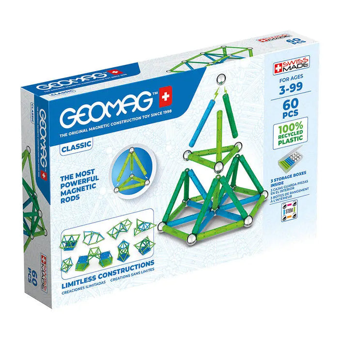 Classic Recycled magnetic blocks 60 elements GEOMAG GEO-272 - Blocks and construction sets<<<Toys<<<InnproXML