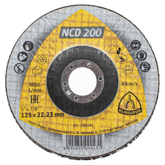 CLEANING DISC 125X22.23 MM KLINGSPOR NCD 200 - Дискове за ъглошлайфи<<<Консумативи за електроинструменти<<<Инструменти