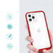 Clear 3in1 Case for iPhone 11 Pro Max Frame Cover Gel Red - Cell phone cases and covers<<<HurtelXML
