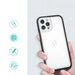 Clear 3in1 case for iPhone 12 Pro frame gel cover black - Cell phone cases and covers<<<HurtelXML