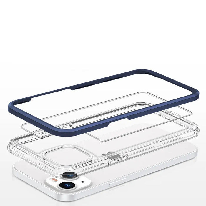 Clear 3in1 case for iPhone 13 blue frame gel cover - Cell phone cases and covers<<<HurtelXML