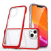 Clear 3in1 case for iPhone 14 silicone cover with frame red - Cell phone cases and covers<<<HurtelXML