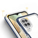 Clear 3in1 Case for Samsung Galaxy A22 4G Frame Gel Cover Blue - Cell phone cases and covers<<<HurtelXML