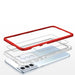 Clear 3in1 Case for Samsung Galaxy S21 + 5G (S21 Plus 5G) Frame Gel Cover Red - Cell phone cases and covers<<<HurtelXML