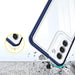 Clear 3in1 Case for Samsung Galaxy S21 + 5G (S21 Plus 5G) Frame Gel Cover Blue - Cell phone cases and covers<<<HurtelXML