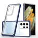 Clear 3in1 Case for Samsung Galaxy S22 Ultra Frame Gel Cover Blue - Cell phone cases and covers<<<HurtelXML