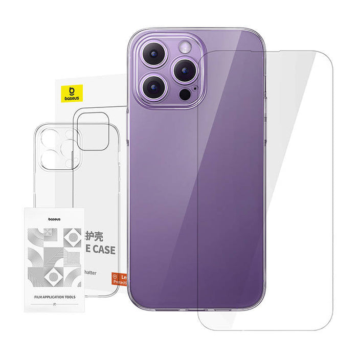 Clear Case Baseus iPhone 14 Pro Max+ tempered glass - Protective cases for smartphones<<<Cases<<<GSM