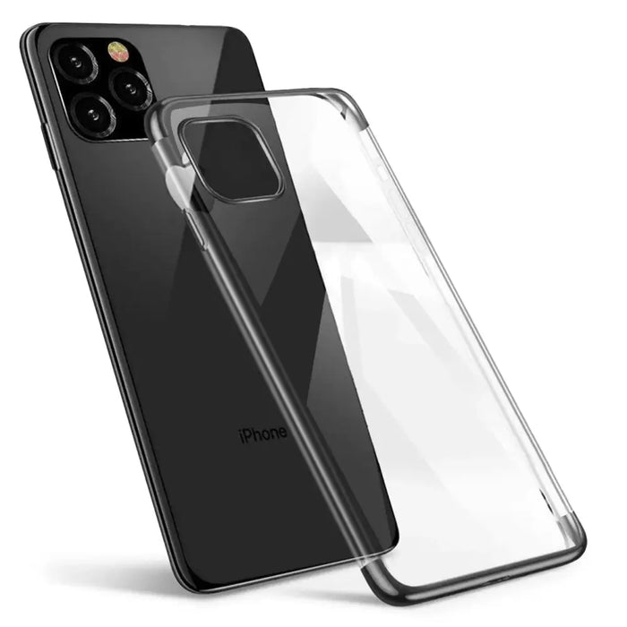 Clear Color Case Gel TPU Electroplating frame Cover for Samsung Galaxy A52s 5G / A52 5G / A52 4G black - Cell phone