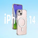 Clear Magnetic Case with MagSafe for iPhone 14 with a silver ring - transparent - Cell phone cases
