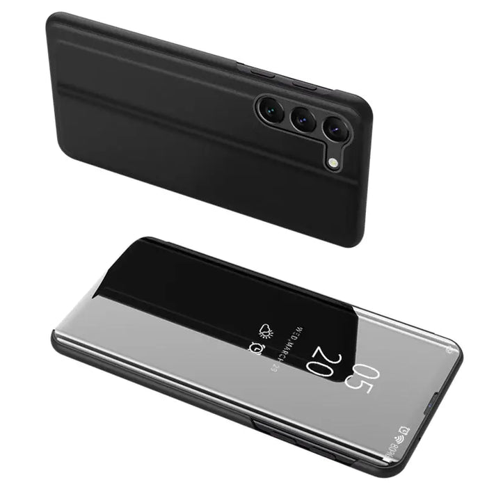Clear View Case case for Samsung Galaxy S23 cover with flap black - Cell phone cases and covers<<<HurtelXML