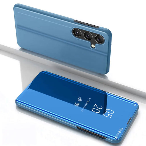 Clear View Case for Samsung Galaxy S25 Cover with Flip - Blue - Cell phone cases and covers<<<HurtelXML
