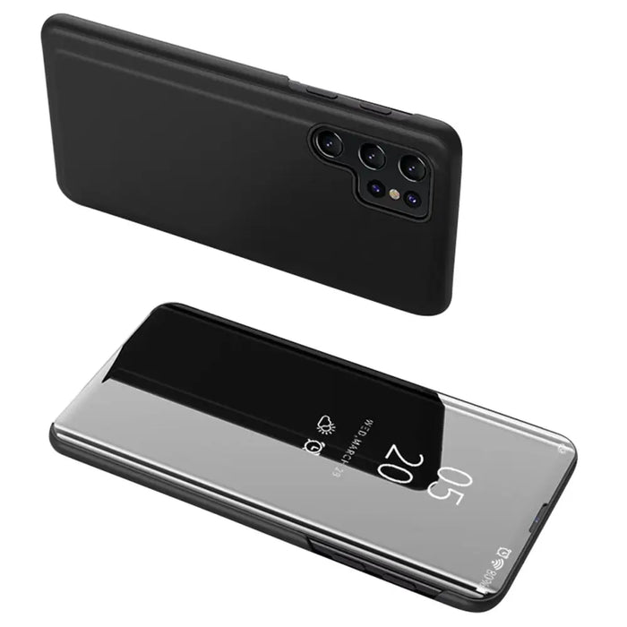 Clear View Case for Samsung S24 with flap - black - Cell phone cases and covers<<<HurtelXML
