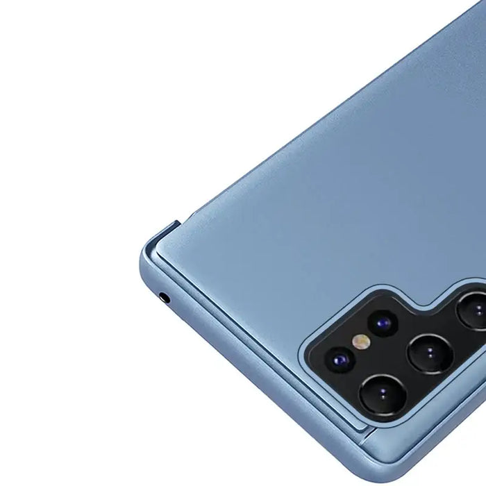 Clear View Case for Samsung S24 with flap - blue - Cell phone cases and covers<<<HurtelXML