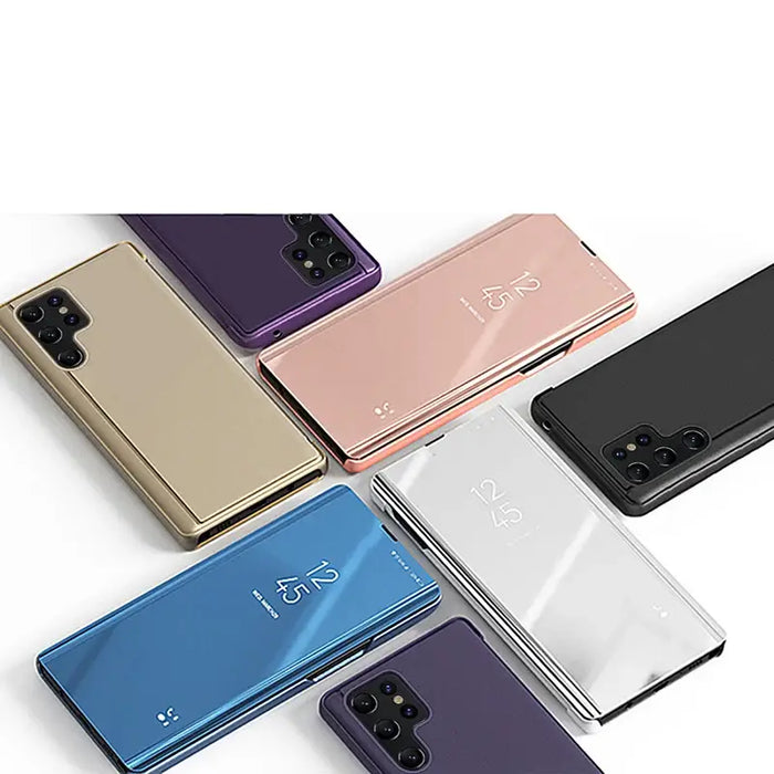 Clear View Case for Samsung S24 with flap - blue - Cell phone cases and covers<<<HurtelXML