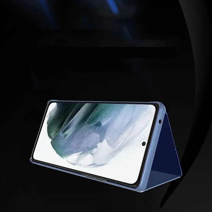 Clear View Case for Samsung S24 with flap - blue - Cell phone cases and covers<<<HurtelXML