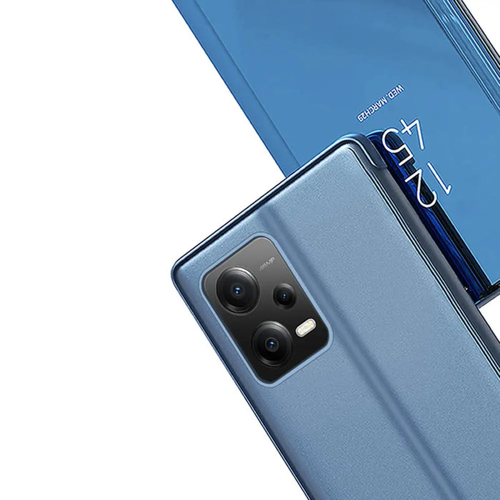 Clear View Case for Xiaomi Redmi Note 12 5G / Poco X5 5G cover with flip cover blue - Cell phone cases