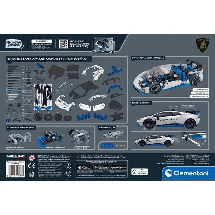 Clementoni Scientific Fun - Mechanics Laboratory: Lamborghini Huracan Sto - Supporting learningEIR-WNA<<<(Games