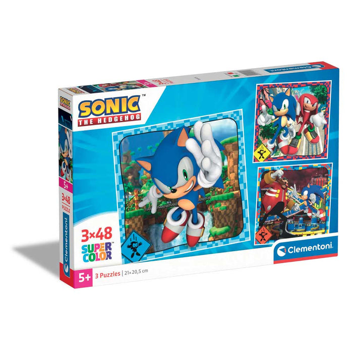 CLEMENTONI 3x48h. Puzzle Sonic 25320