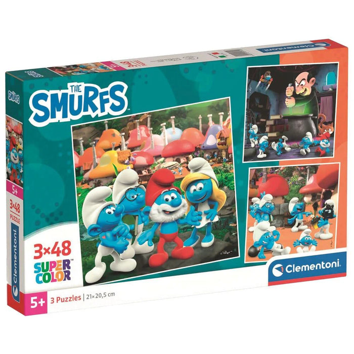 CLEMENTONI 3X48 h. Puzzle The Smurfs