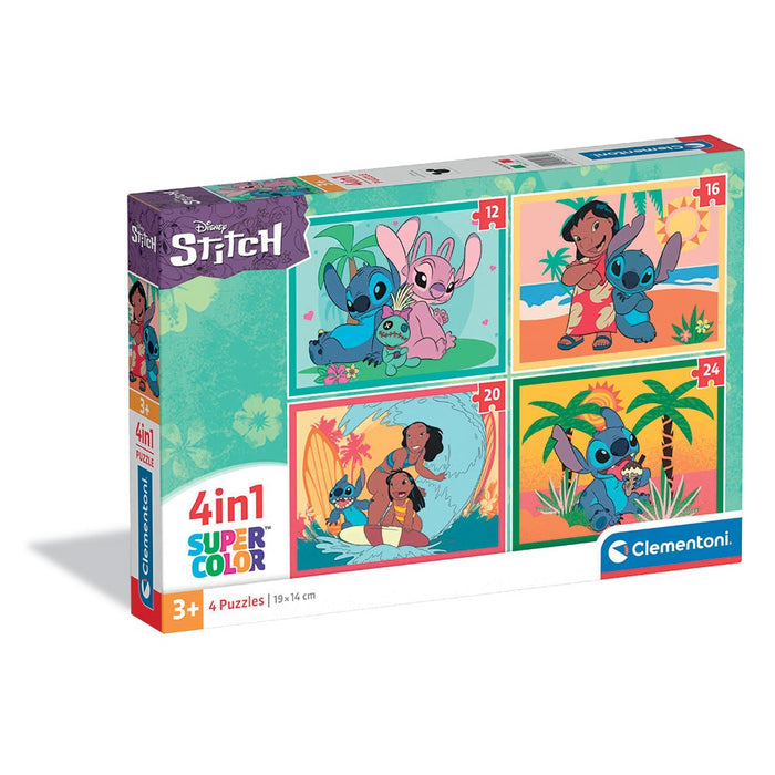 CLEMENTONI 4 in 1 Disney Stitch Puzzle
