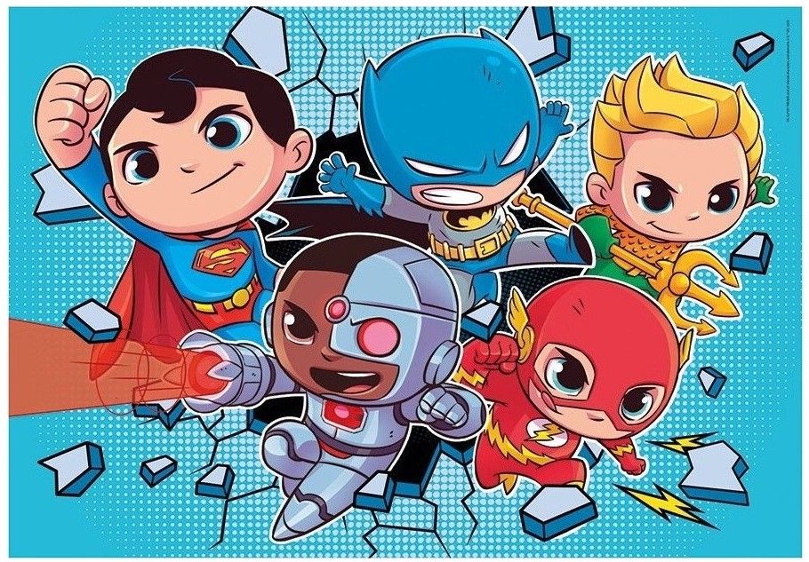 Clementoni children's puzzle of 2 x 60 pieces - DC Comics: Super Friends