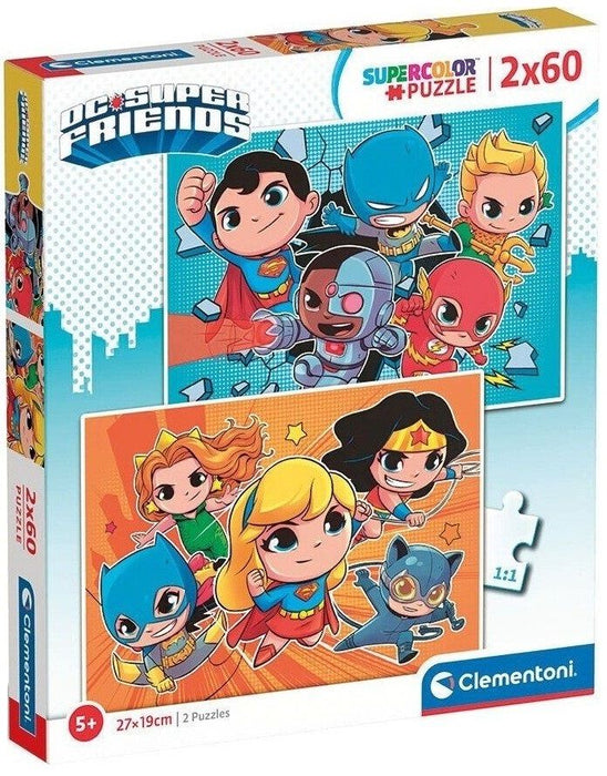Clementoni children's puzzle of 2 x 60 pieces - DC Comics: Super Friends