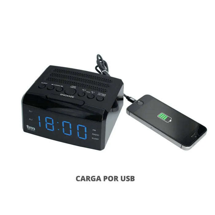 Clock-Radio LED PLL FM 0,5 W - Електроника Звук<<<Компютри| Електроника<<<BigBuy&&&Радио Будилници<<<Електроника