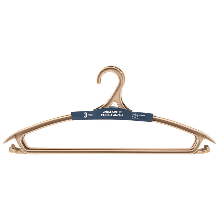 CLOTHES HANGER 3PCS WIDE SHOULDER PVC HORECANO - Продукти за съхранение и организация на дрехи<<<Домашни