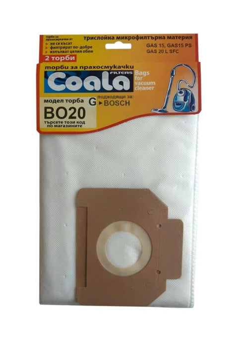 VACUUM CLEANER BAGS SYNTHETIC 2 PCS COALA BO20-G