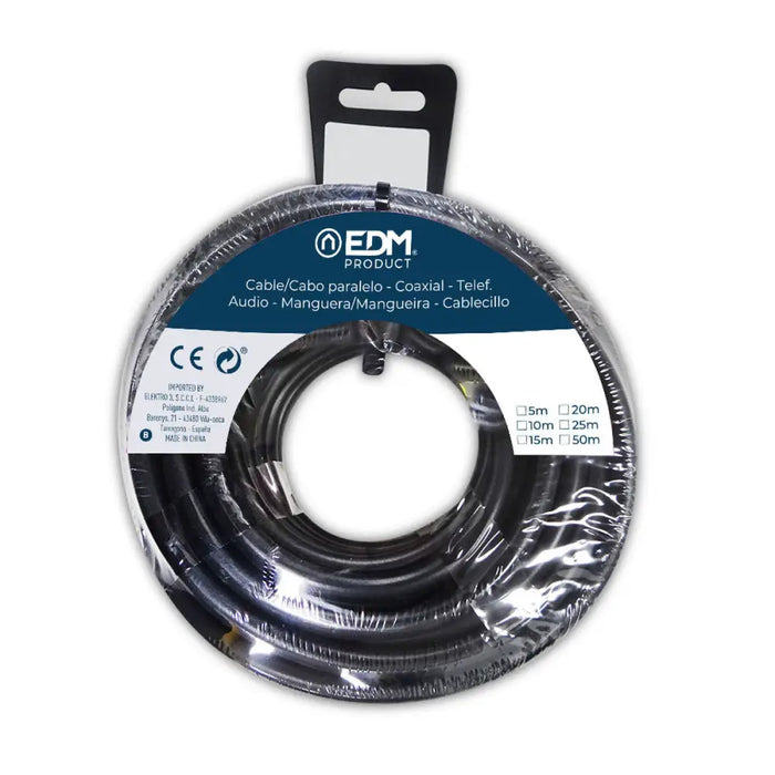 Coaxial TV Antenna Cable EDM 28301 Black 10 m 2 x 1 mm - Електроника Телевизори<<<Компютри|