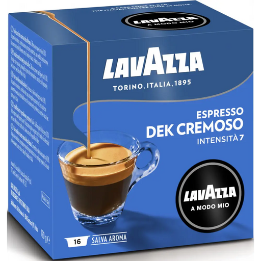 Coffee capsules LAVAZZA A Modo Mio DEK CREMOSO 16 capsules - Кафе и аксесоари<<<Кафемашини<<<Малки