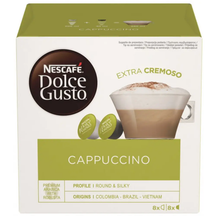Coffee capsules NESCAFE Dolce Gusto Cappuccino 8 drinks - Кафе и аксесоари<<<Кафемашини<<<Малки