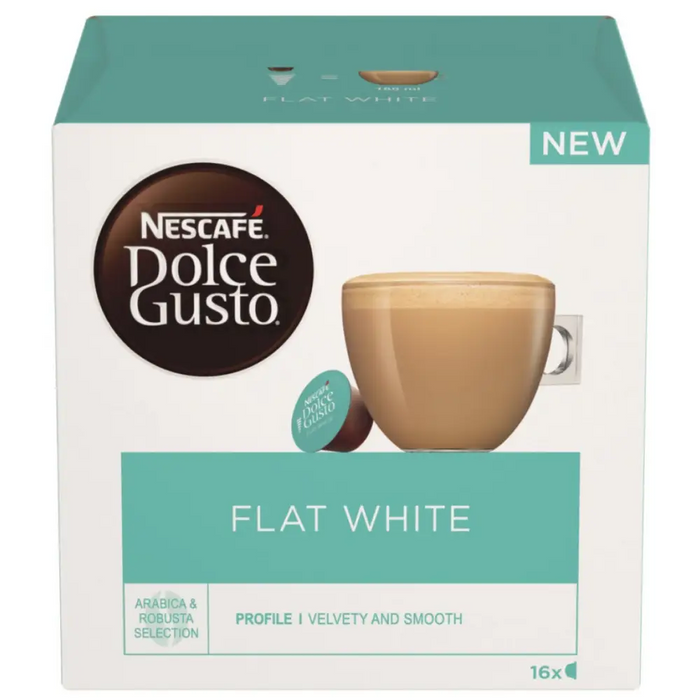 Coffee capsules NESCAFE Dolce Gusto Flat White 16 drinks - Кафе и аксесоари<<<Кафемашини<<<Малки