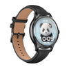 COLMI L28 Smart Watch (black silicone + black leather strap)