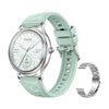 COLMI L28 Smart Watch (Silver-green + silver steel strap)
