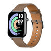 COLMI C28 Smartwatch – Black + Brown Leather Strap