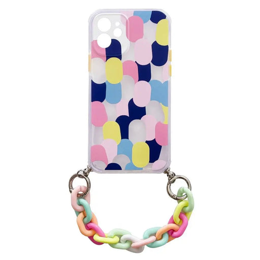 Color Chain Case Gel Flexible Cover Chain Chain Charm For Samsung Galaxy S21 Ultra 5G Multicolor (1) - Cell phone cases