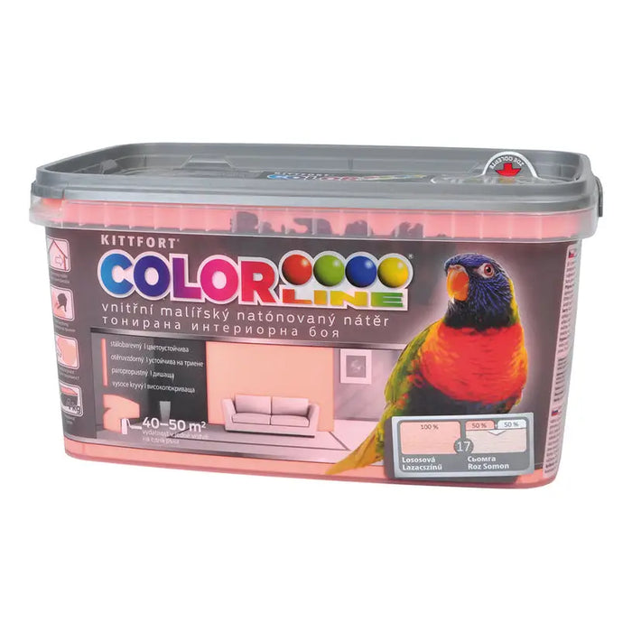 COLOR LATEX SALMON COLOR 4 KG COLOR LINE - Цветни интериорни бои<<<Интериорни бои<<<Подови и стенни